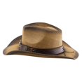 thumbnail image 6 of Valora Western Cowboy Straw Hat for Men Women Shapeable Wide Brim Outdoor Beach Sunshade Unisex Classic Style Black, 6 of 6