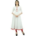 thumbnail image 2 of Bimba Womens Designer Ethnic Kurti Flared Anarkali Kurta Dress With Tassele, 2 of 4
