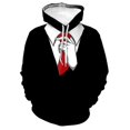 thumbnail image 3 of Sudadera con capucha de traje falso divertida con estampado 3D para hombre, esmoquin con patrón de pajarita, sudaderas casuales de manga larga para cosplay, sudaderas con capucha de calle, 3 of 4