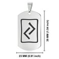 thumbnail image 2 of Stainless Steel Elder Futhark Jera Rune Dog Tag Pendant Necklace, 2 of 3