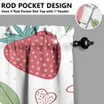 thumbnail image 3 of Vintage Strawberry Tier Kitchen Curtains for Bathroom Living Rod Pocket Window Drapes 28"x36" 2 Panels Window Treatment Tiers, 3 of 4