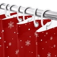 thumbnail image 4 of Small Stall Shower Curtain 48x72 Inch Narrow Half Size Red Snowman Christmas Bath Curtains Bathroom Decor, Xmas Tree Winter Snowflaks Gifts Waterproof Fabric Shower Curtain Set with Hooks 48 Inch, 4 of 8