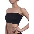 thumbnail image 5 of Women Bandeau Bra Padded Strapless Bralette Bra Seamless Bandeau Tube Top Bra, 5 of 8