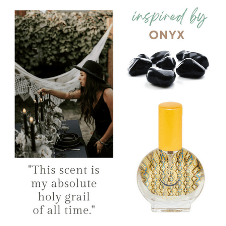 Onyx Organic Mini Perfume Spray by Sage- 1/2 oz, Vegan & Cruelty-Free, Earthy Scent, Black Coconut, Vanilla, Oakmoss
