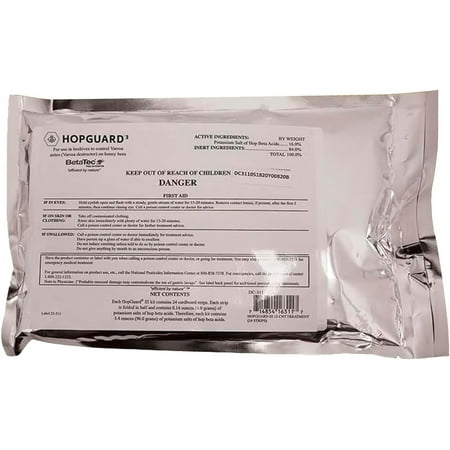 Mann Lake HopGuard 3 Optimal Bee Colony Mite Control Compatible with Various Hives Residue-Free Engineered for Extreme Weather Conditions 24 Strips (12 Treatments)
