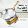thumbnail image 4 of Koch Systeme CS 10 inch Stainless Steel Frying Pan with Lid, Heat-resistant Bakelite Handle, Fast & Even Heat, Dishwasher Safe, 4 of 8