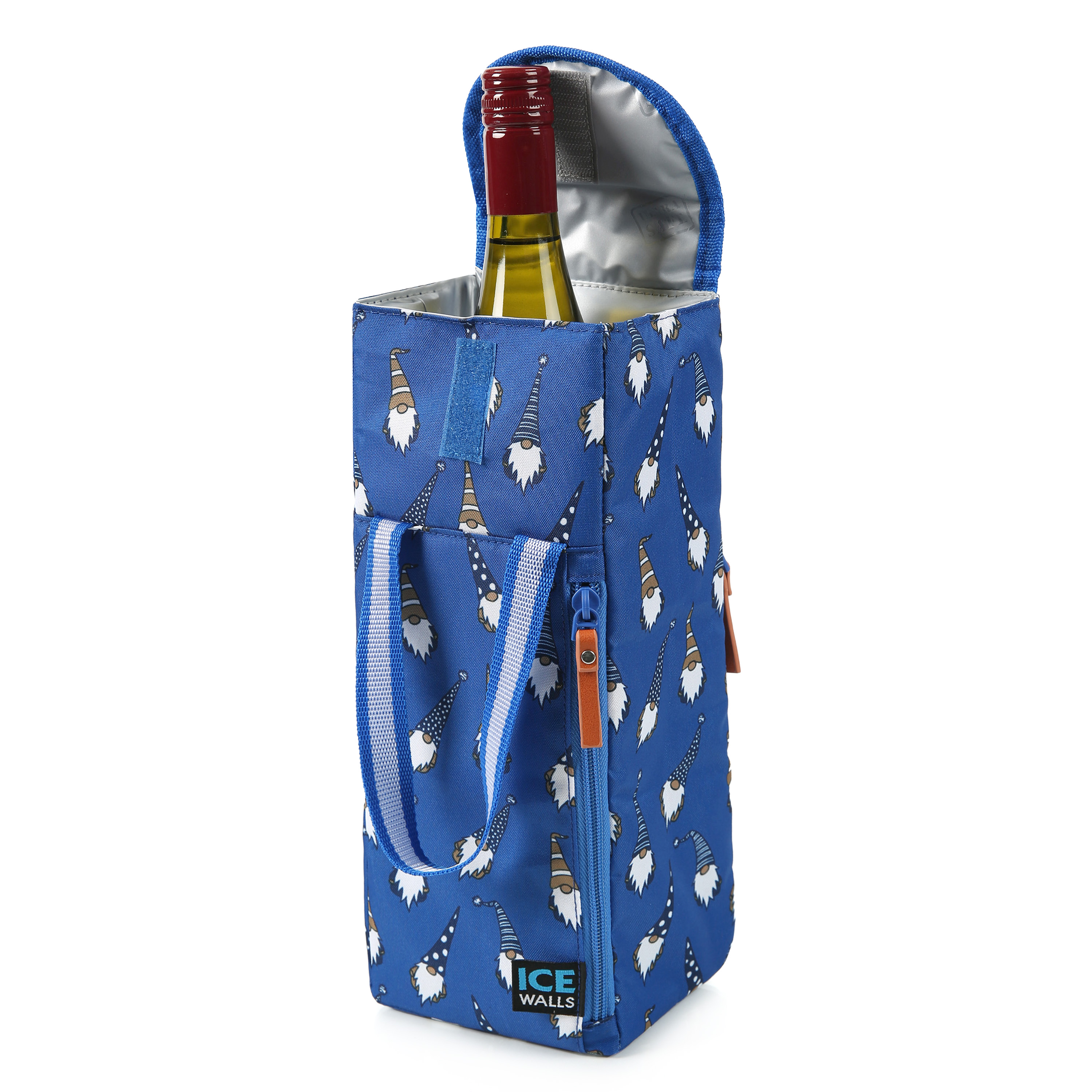 Arctic Zone Wine Tote Wine Bottle Bag, Blue Gnome