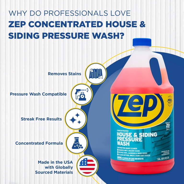 Zep Professional Grade Exterior Cleaning Solution, 1 Gallon