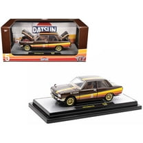 1970 Datsun 510 #5 Brown Metallic with Stripes Limited Edition to 4250 pieces Worldwide 1/24 Diecast Model Car by M2 Machines