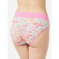 thumbnail image 3 of Joyspun Women's Lace and Modal High Cut Brief Panties, 3-Pack, Sizes XS to 3XL, 3 of 3