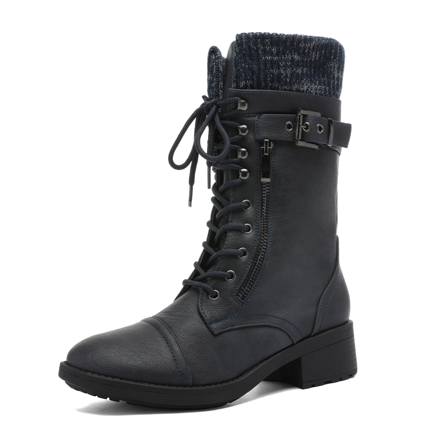 Calf Military Combat Boots AMAZON BROWN 