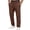 Brown, variant on Linen Pants for Men Drawstring Elastic Waist Work Straight Leg Pants Summer Fashion Casual Loose Fit Solid Trousers with Pockets