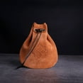 thumbnail image 3 of 2X Outdoor Leather Cheap Coin Purse Coin Bag Drawstring Pouch Calabash Jewelry Packing Bags, 3 of 5