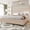 Beige, variant on Merluxy 60" Tall California King Bed Frame with LED Lights, Faux-Fur Upholstered Platform with Wingback Headboard & Charging Station, Grey
