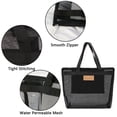 thumbnail image 6 of Vaupan Mesh Beach Bag, Shoulder Bag Large Capacity Ultralight Mesh Swimming Bag with Pockets Suitable for Beach Picnic Vacation, Lightweight and Durable, Simple Universal Toiletry bag (Black), 6 of 7