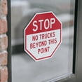 thumbnail image 3 of Stop No Trucks Beyond This Point (2 Pack) 4 inch X 4 inch Octagon Vinyl Label Decal Sticker Weather Resistant, UV Protected for Workplace, Private Property, and Construction Site, Made, 3 of 5