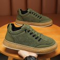 thumbnail image 2 of Zapatos vulcanizados ligeros para hombre, zapatillas gruesas de lujo, de marca de diseñador de moda, Color verde sólido, zapatos de tablero informales, 2024, 2 of 5