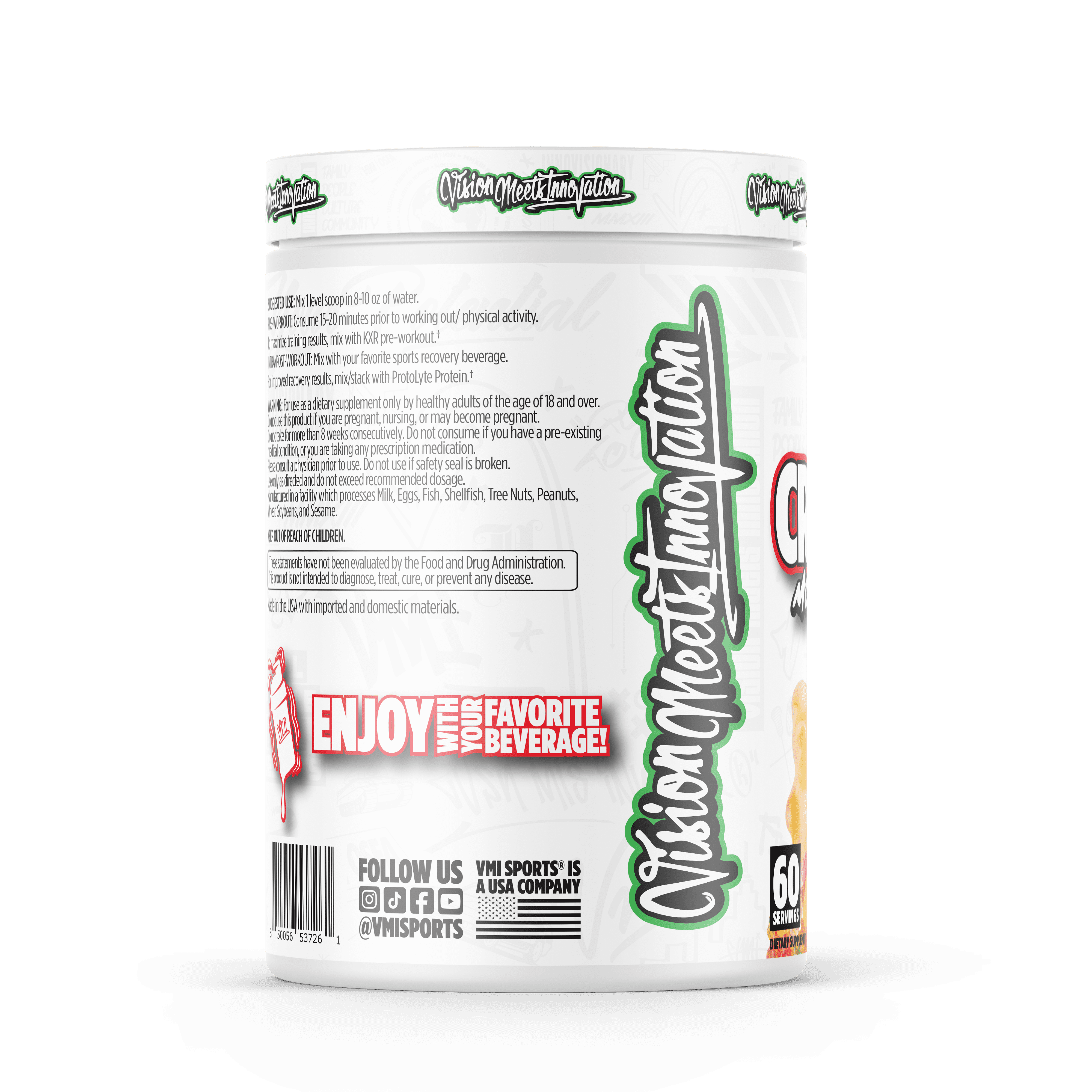 VMI Sports Creatine Monohydrate Powder Muscle Mass – Strength – Size – Power | 5 Grams per Serving (60 Servings, Gummy Bear)