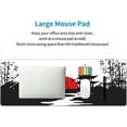 thumbnail image 3 of Black White Red Mouse Pad 31.5x11.8 Inch XL Large Gaming Extended Mousepad Big Desk Pad Stitched Edges Rubber Keyboard Mat for Office Desktop, 3 of 5