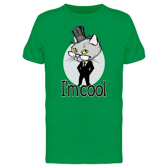 Cat With Cylinder Hat Im Cool Tee Men's -Image by Shutterstock