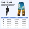 thumbnail image 3 of Yiaed Field Bicycle Young Sunflower Print Men's Lounge Pants, Loose PJ Bottoms, Long Pajama Pants for Men-X-Large, 3 of 5
