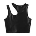 thumbnail image 6 of Sngxgn Women's Basic Short Camisole Strap Layering Tank Top(Black,M), 6 of 8