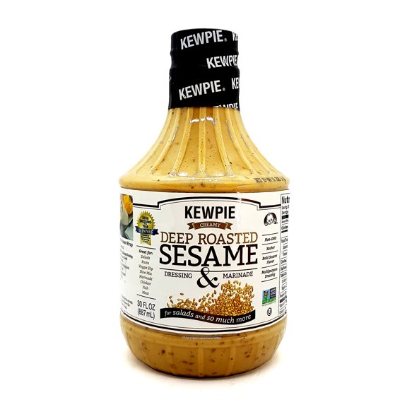 Kewpie Deep Creamy Roasted Sesame Dressing & Marinade 30 Oz. with Mini Stainless Steel Whisk
