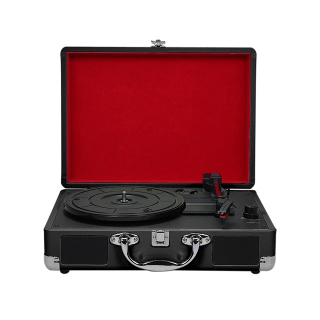 Phonographe Portable Vintage 33/45/78 Tr/min Platines Vinyle LP Disque Phono Lecteur Gramophone Haut-Parleur Intégré