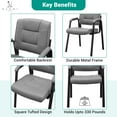 thumbnail image 3 of Mindy Guest Chair, Set of 4-Fabric:Gray, 3 of 12
