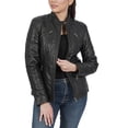 thumbnail image 5 of Boston Harbour Miak Motorcycle Leather Jacket Women - Biker Womens Leather Jacket, 5 of 6