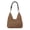 Brown, variant on Handwoven Summer Tote, Straw Beach Bag, 13.78x11.81in Casual Handbag with Reinforced Handles, Natural Plant Fiber Mesh