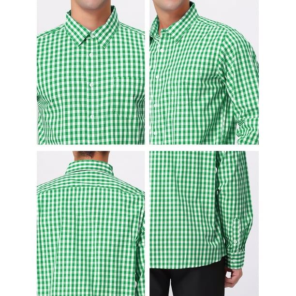 Camisa Blanca Outfit Camisa Verde Hombre Camisa A Cuadros Para
