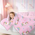 thumbnail image 5 of Manfei Kawaii Unicorn 7-Piece Twin Bedding,Dreamy Rainbow Animal Bedding Comforter Set,Reversible, 5 of 6