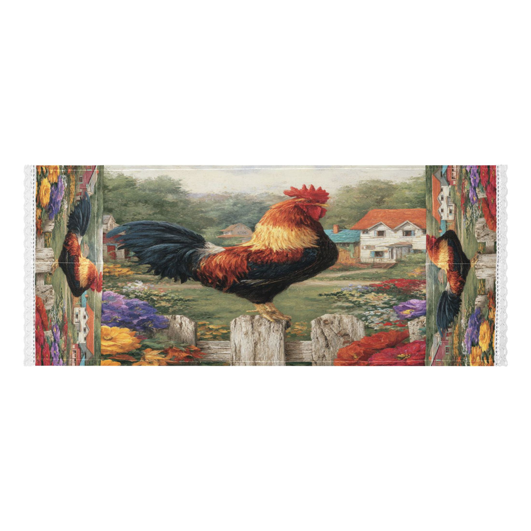 Wobogo Majestic Rooster Washing Machine Cover Dustproof Washer Dryer Cover Waterproof Laundry Room Decorative Protector