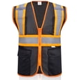 thumbnail image 1 of Chaleco de seguridad SULWZM con bolsillos reflectantes con cremallera negro L, 1 of 6
