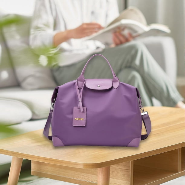 Bolsa de gimnasio deportiva, bolsa de compras para ropa, bolsa de viaje, bolsa de viaje para acampar y hacer ejercicio al aire libre púrpura