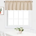 thumbnail image 3 of Curtain Valance,Waffle WeaveWindow Valance for Bathroom,Rod Pocket Tailored Kitchen Valance Curtain Cafe Curtains - 60" x 15", White, One Panel, 3 of 9