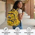 thumbnail image 3 of Yspwyqan Vintage Yellow Tractor 4Pcs Boys Backpack Set with Lunch Box Pencil Case Water Bottle Bag, 17 Inch Multi-Pocket Lightweight Bookbag for Elementary Middle School, 3 of 7