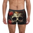 thumbnail image 1 of Balery Classical Rose Crown Skull Calzoncillos bóxer para hombre, ropa interior de algodón suave y transpirable con cinturilla de nailon-XX-Large, 1 of 5