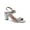 Silver/Silver, variant on Womens Bonitaa Rhinestone Faux Leather Ankle Strap