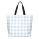 thumbnail image 1 of Fotbe Blue Checkboard Bolsa Tote Estética de Lona con Estampado para Mujer - Bolsa Reutilizable de Hombro Casual para Vacaciones, Compras, Trabajo y Gimnasio, 1 of 8