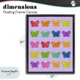 thumbnail image 4 of Stupell Industries Contemporary Colorful Butterflies on Lilac Black Floating Frame Canvas Art, 17 x 21, by LISH Creative, 4 of 8