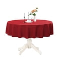 thumbnail image 1 of Romanstile Nappe Ronde Imperméable, Résistante aux Taches, Lavable, Sans Plis, en Polyester pour Cuisine, Salle à Manger, Fête, Mariage, Intérieur et Extérieur - Rouge, 60 Pouces, 1 of 4