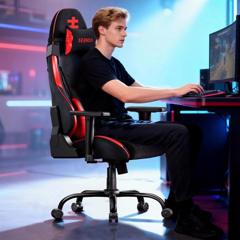 Seenda Adult High Back PC Gaming Chair with Linked Armrests and
