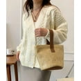 thumbnail image 3 of Kukuzhu Small Straw Bucket Bag Women Hand-woven Trendy Beach Shopping Handbag Purse, 3 of 6