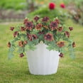 thumbnail image 2 of Artificial Fake Flowers Plants for Outdoor Decoration, Realistic Faux Petunias Silk Flower UV Resistant No Fade Floral for Home Outside Garden Balcony Yard Porch Indoor Decor, 1Pc(Red,27x17"), 2 of 7