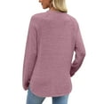 thumbnail image 4 of Posijego Women's Basic Long Sleeve Shirts Classic Tee Fall Tunic Tops Plain Loose Casual T-Shirts for Women, 4 of 8