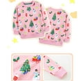 thumbnail image 5 of Emy Dola Little Girls Christmas Sweatshirts Cotton Long Sleeve Crewneck Pullover Toddler Kids Winter Warm Shirt Sweater Tops 2t-7t, 5 of 6