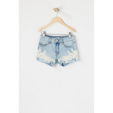 urban kids youth girls mid rise crochet denim shortie urban planet canada size chart