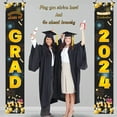 thumbnail image 2 of kjfeif 2024 Graduation Banner Class of 2024 Congrats Grad Porch Sign Party Decorations Supplies Welcome Hanging Door Decor for Indoor Outdoor, 2 of 8